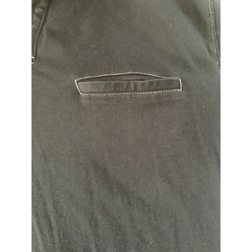 Banana Republic Polo Shirt Men Large‎ Black Fitted Pima Cotton Pocket
